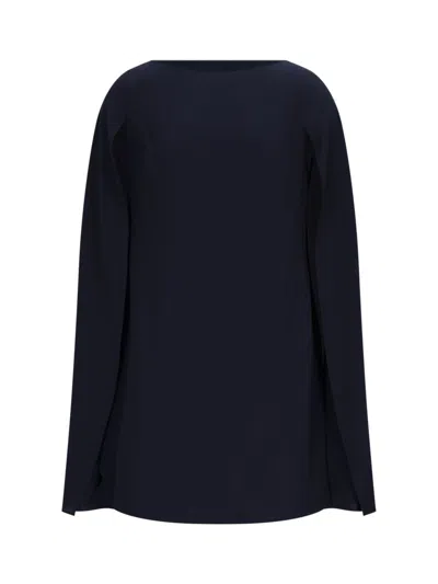 Ralph Lauren Mini Cape Dress In Blue