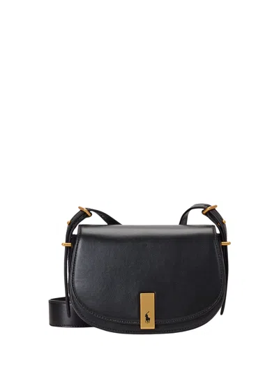 Ralph Lauren Mini Chic Leather Tote In Black
