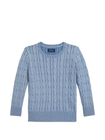 Ralph Lauren Mini Classic Knit Sweater For Boys In Navy