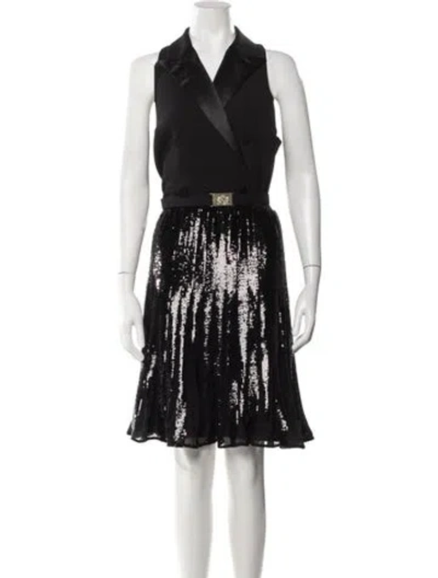 Pre-owned Ralph Lauren Mini Dress In Black