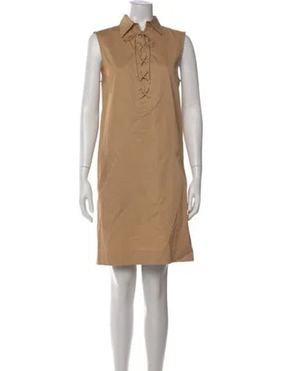 Pre-owned Ralph Lauren Mini Dress In Brown