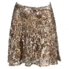 Polo Ralph Lauren Mini High-waisted A-line Skirt In Gold Sequin In Gold