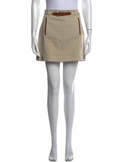 Pre-owned Ralph Lauren Mini Skirt In Neutral