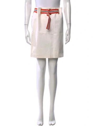 Pre-owned Ralph Lauren Mini Skirt In White