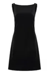 Ralph Lauren Mini Velvet Dress In Black