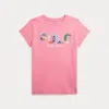 Ralph Lauren Kids' Mixed-logo Cotton Jersey Tee In Pink