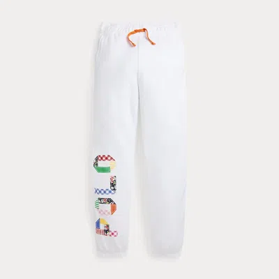 Ralph Lauren Kids' Mixed-logo Terry Joggers In White