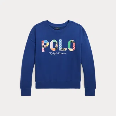 Ralph Lauren Kids' Mixed-logo Terry Sweatshirt In Blue