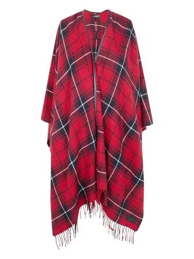 Ralph Lauren "mnswr Rn" Poncho Cape In Red