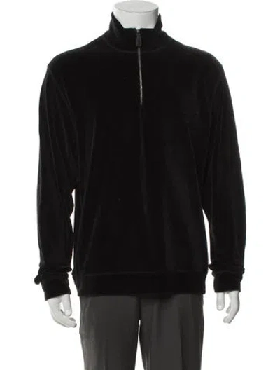 Pre-owned Ralph Lauren Mock Neck Long Sleeve Sweatshirt In Black