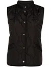 Ralph Lauren Mock-neck Quilted Gilet In Black