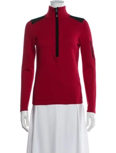 Pre-owned Ralph Lauren Mock Neck Sweater In Red