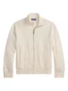 Ralph Lauren Mock-neck Zip-front Cardigan In Neutral