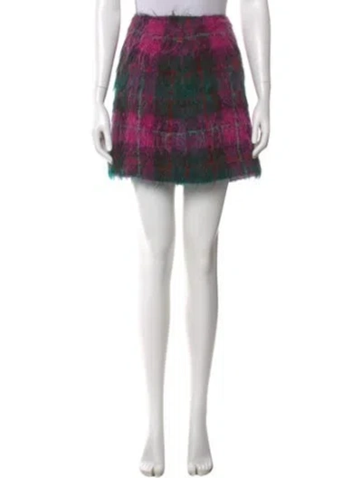 Pre-owned Ralph Lauren Mohair Mini Skirt In Purple
