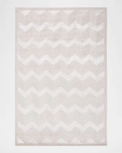 Ralph Lauren Monroe Chevron Hand Knotted Rug In Pink