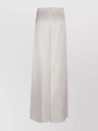 Ralph Lauren Montaine High-waisted Wide Leg Trousers In Gray