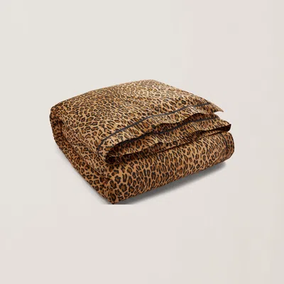 Ralph Lauren Montgomery Percale Comforter In Tan In Animal Print
