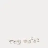 Polo Ralph Lauren Mother-of-pearl Cuff Link & Stud Set In Silver