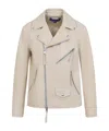 Ralph Lauren Leather Jacket Adjustable Straps In Nude