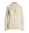Ralph Lauren Mulberry Silk Cardigan In White