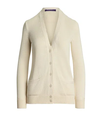 Ralph Lauren Mulberry Silk Cardigan In Nude