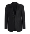 Ralph Lauren Mulberry Silk-cotton Paisley Gregory Blazer In Black