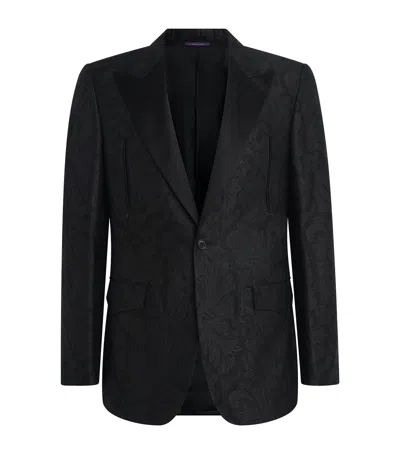 RALPH LAUREN MULBERRY SILK-COTTON PAISLEY GREGORY BLAZER