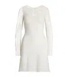Ralph Lauren Mulberry Silk Mini Dress In White