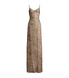 Ralph Lauren Mulberry Silk Sequin Gown In Neutral