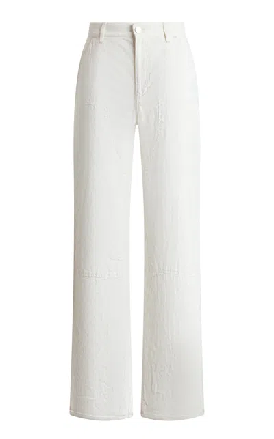 Ralph Lauren Mullins Low-rise Canvas Straight-leg Jeans In White