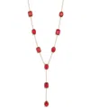 Ralph Lauren Multi-stone Y-neck Necklace In Red