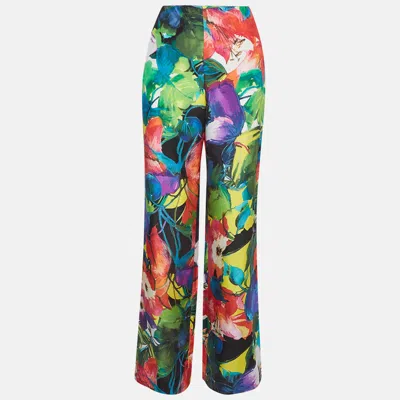 Pre-owned Ralph Lauren Multicolor Floral Print Wide Leg Pants S