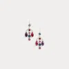 Ralph Lauren Multicolored Crystal Chandelier Earrings In Multi