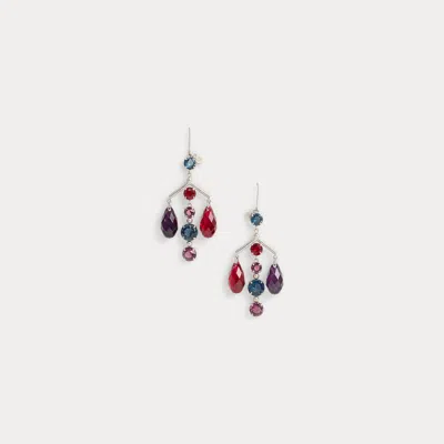 Ralph Lauren Multicolored Crystal Chandelier Earrings