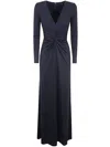 Polo Ralph Lauren Nadira Long Sleeve Gown In Lightouse Navy
