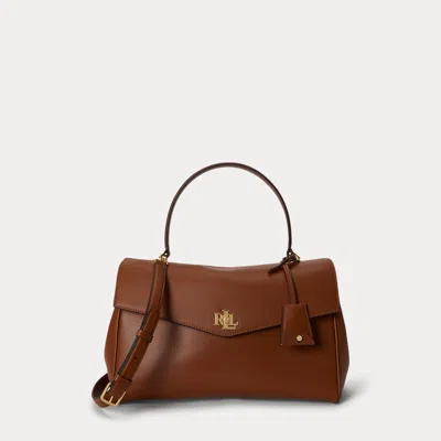 Ralph Lauren Nappa Leather Medium Farrah Soft Satchel In Lauren Tan In Brown
