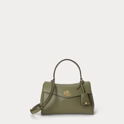 Ralph Lauren Nappa Leather Small Farrah Soft Satchel In Sage Green