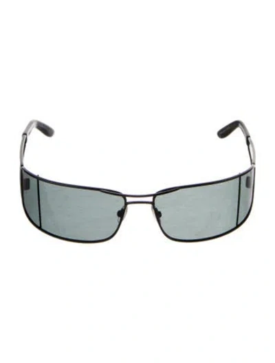 Pre-owned Ralph Lauren Narrow Tinted Sunglasses In Black