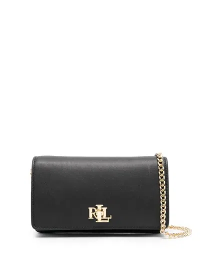 Ralph Lauren Natural Smooth Leather Case In Black