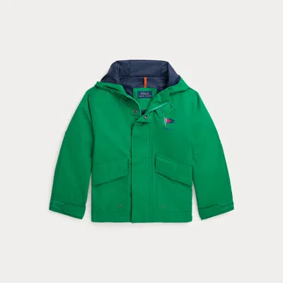 Ralph Lauren Kids' Nautical-flag Hooded Jacket In Green