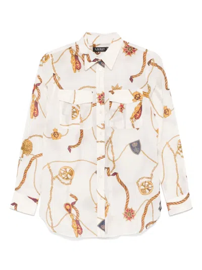 Ralph Lauren Nautical-print Shirt In Nude