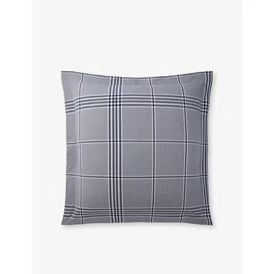 Ralph Lauren Navy August Square Cotton Oxford Pillowcase In Gray