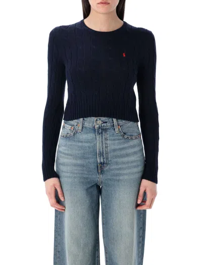 Ralph Lauren Navy Blue Cable-knit Sweater