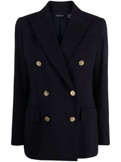 RALPH LAUREN NAVY BLUE COL LOGO BLAZER