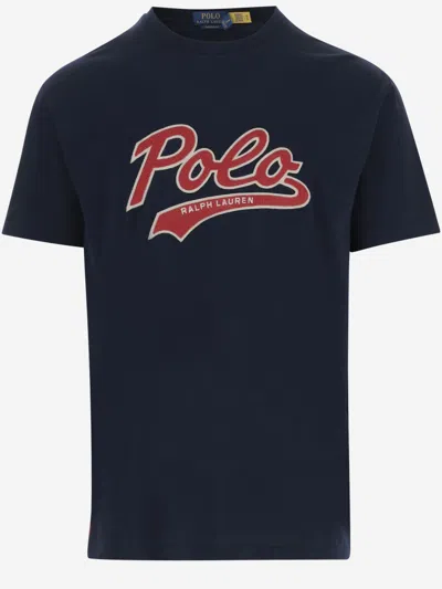 Ralph Lauren Navy Blue Crewneck Logo T-shirt