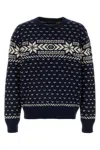 Polo Ralph Lauren Snowflake Cotton-cashmere Sweater In Navy Blue