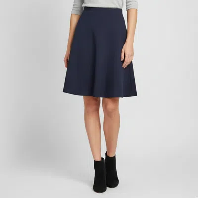 Pre-owned Ralph Lauren Navy Blue Jersey Knit Flared Mini Skirt S