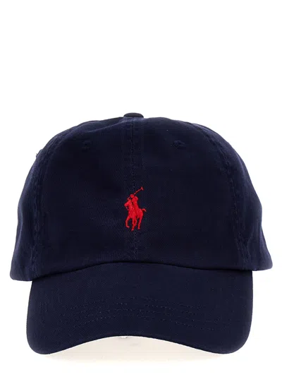 Polo Ralph Lauren Blue Baseball Cap With Logo Embroidery In Cotton Man