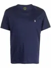 Polo Ralph Lauren Mens Newport Navy Neon Yellow Logo-embroidered Cotton-jersey T-shirt L In Navy Blue