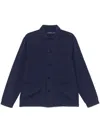 Ralph Lauren Logo Shirt With Pockets And Collar In Blue
